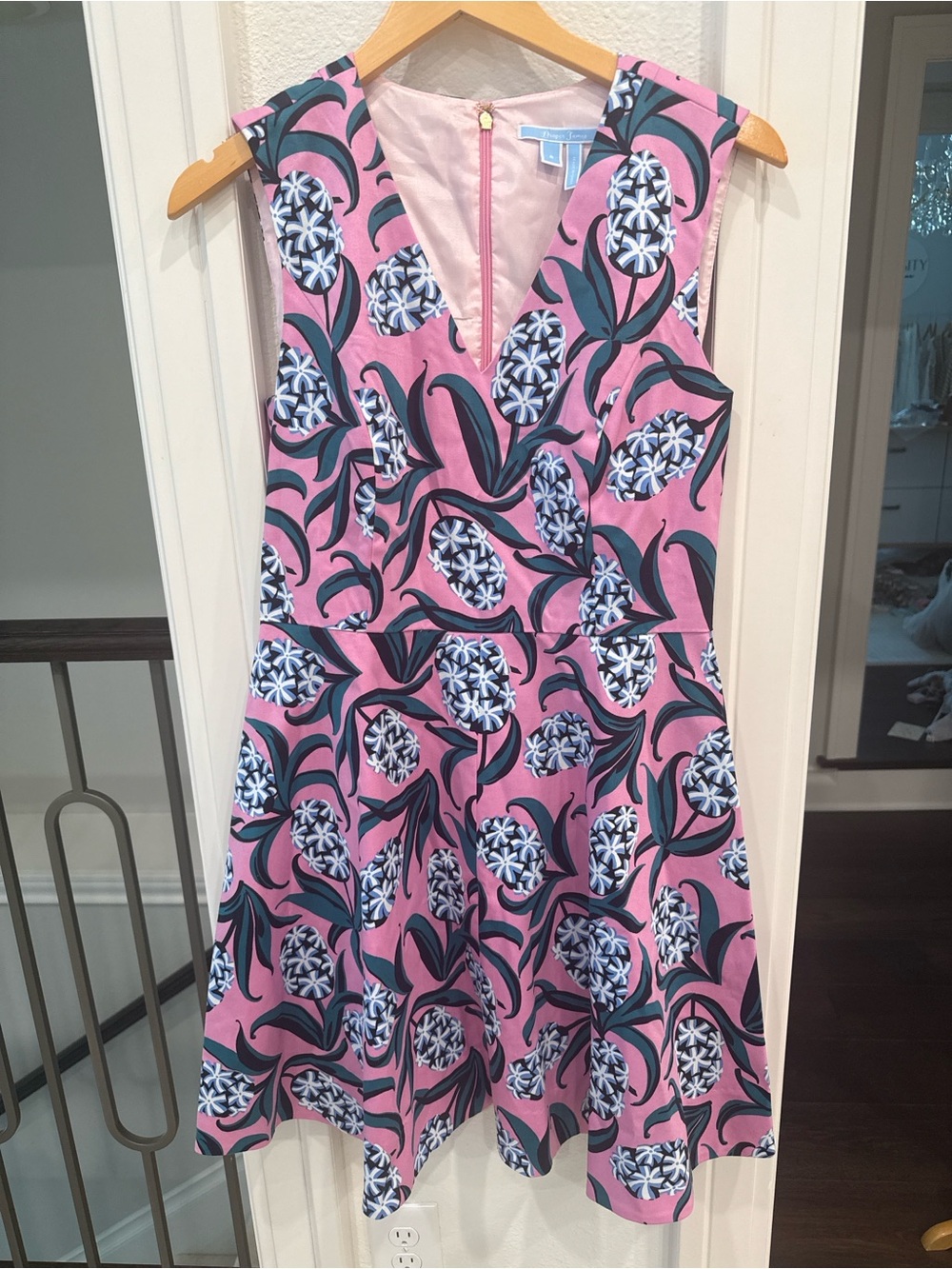 Draper James Pink  Floral Knee Length Dress Size 8